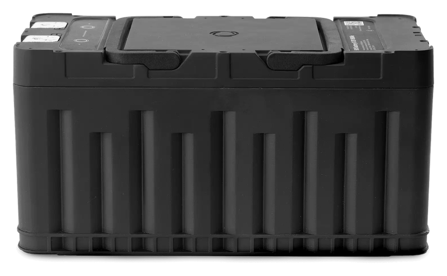 BOS Battery X, a 12 V 180 Ah lithium iron phosphate battery, side view